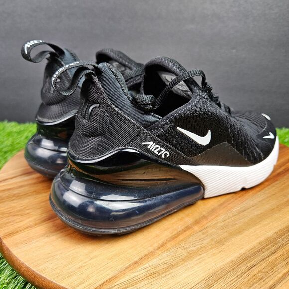 Nike Air Max 270 Womens Shoes Size 6 Black White Athletic Running Sneakers - Picture 2 of 13